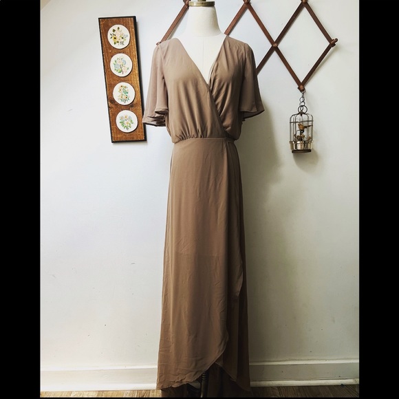 Show Me Your MuMu Dresses & Skirts - Show Me Your Mumu • Sophia Wrap Dress in Dune